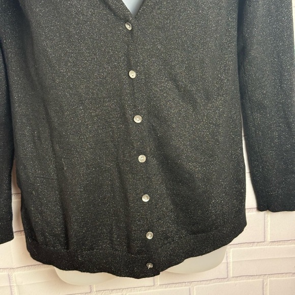 Ann Taylor Black Cardigan Sweater V-Neck Knit/size XS - Picture 4 of 8